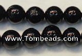 CTO105 15.5 inches 14mm round natural black tourmaline beads