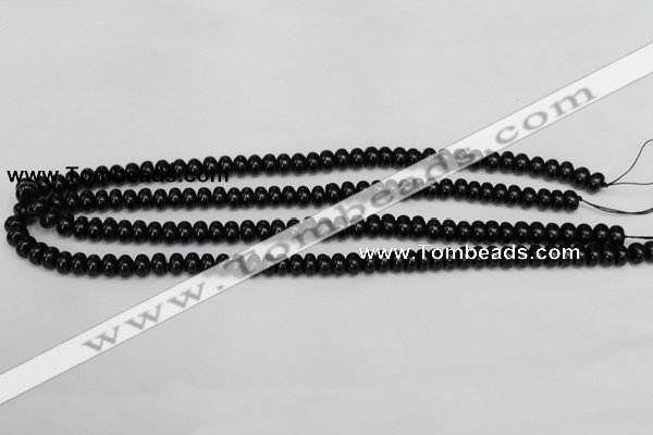 CTO117 15.5 inches 5*8mm rondelle black tourmaline beads