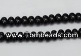 CTO118 15.5 inches 6*10mm rondelle black tourmaline beads