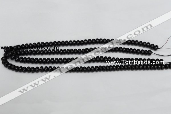 CTO119 15.5 inches 7*11mm rondelle black tourmaline beads