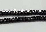 CTO121 15.5 inches 3*6mm rondelle black tourmaline beads