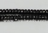 CTO122 15.5 inches 4*8mm rondelle black tourmaline beads