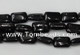 CTO124 15.5 inches 8*12mm rectangle black tourmaline beads