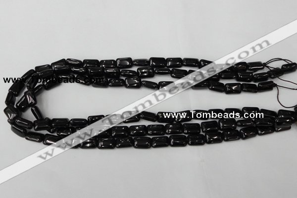 CTO125 15.5 inches 10*14mm rectangle black tourmaline beads