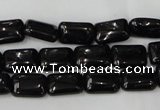 CTO126 15.5 inches 12*16mm rectangle black tourmaline beads