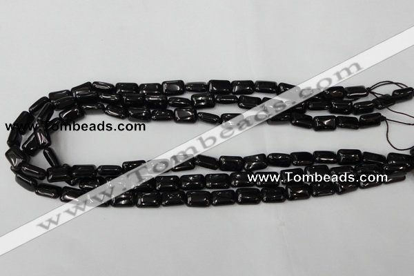 CTO126 15.5 inches 12*16mm rectangle black tourmaline beads