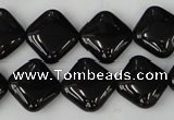 CTO127 15.5 inches 15*15mm diamond black tourmaline beads