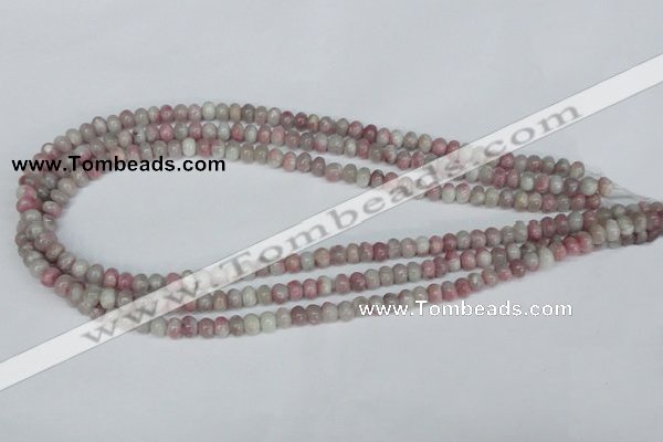 CTO200 15.5 inches 4*6mm rondelle pink tourmaline gemstone beads