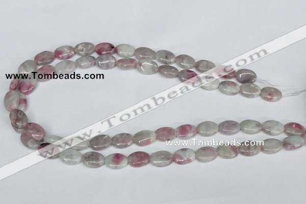 CTO203 15.5 inches 10*14mm oval pink tourmaline gemstone beads