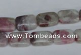 CTO209 15.5 inches 8*12mm rectangle pink tourmaline gemstone beads