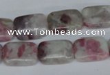 CTO210 15.5 inches 12*16mm rectangle pink tourmaline gemstone beads