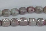 CTO220 15.5 inches 9*11mm nugget pink tourmaline gemstone beads