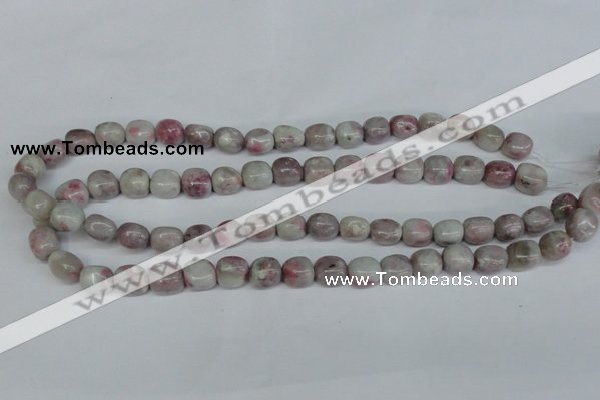 CTO220 15.5 inches 9*11mm nugget pink tourmaline gemstone beads