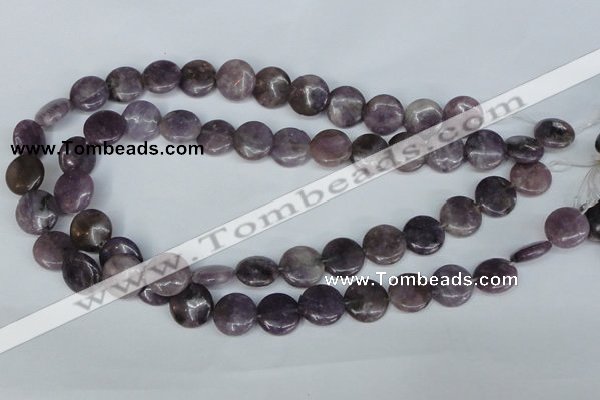 CTO222 15.5 inches 10mm flat round tourmaline gemstone beads
