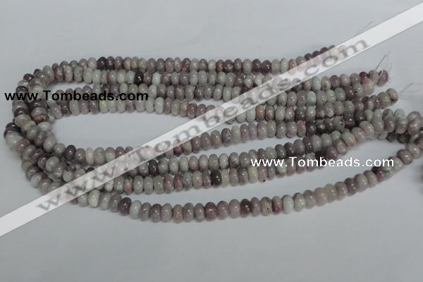 CTO237 15.5 inches 5*8mm rondelle pink tourmaline gemstone beads