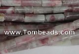 CTO239 15.5 inches 4*10mm tube pink tourmaline gemstone beads