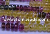 CTO304 15.5 inches 2.5*4mm faceted rondelle tourmaline beads