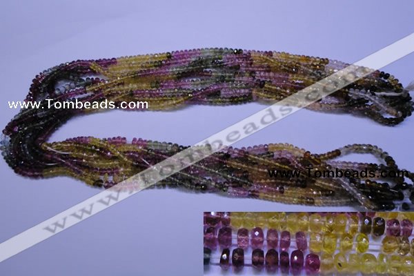 CTO304 15.5 inches 2.5*4mm faceted rondelle tourmaline beads