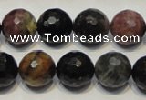 CTO31 15.5 inches 14mm faceted round natural tourmaline beads