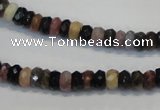 CTO34 15.5 inches 4*6mm faceted rondelle natural tourmaline beads