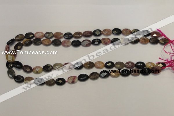 CTO35 15.5 inches 9*12mm faceted oval natural tourmaline beads