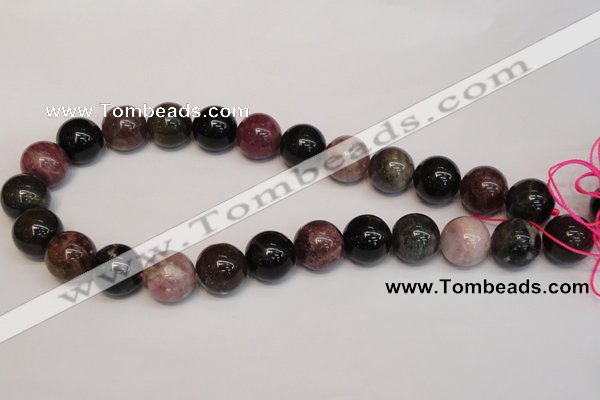 CTO362 15.5 inches 16mm round natural tourmaline gemstone beads