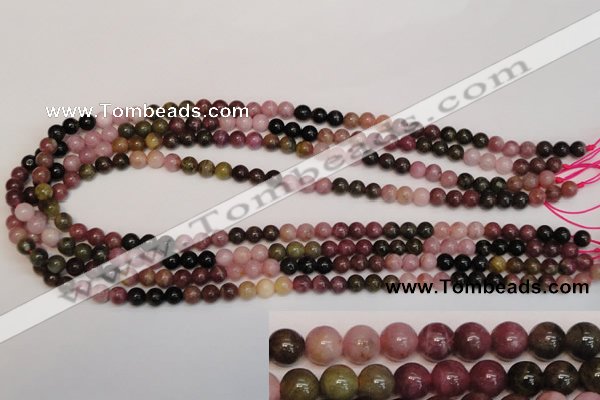 CTO372 15.5 inches 6mm round natural tourmaline gemstone beads