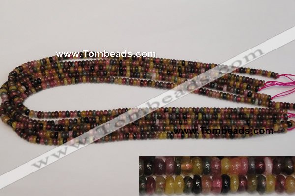 CTO375 15.5 inches 2*5mm rondelle natural tourmaline gemstone beads