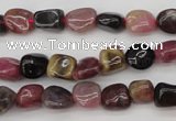 CTO381 15.5 inches 7*9mm natural tourmaline nuggets beads