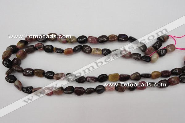 CTO382 15.5 inches 9*11mm natural tourmaline nuggets beads