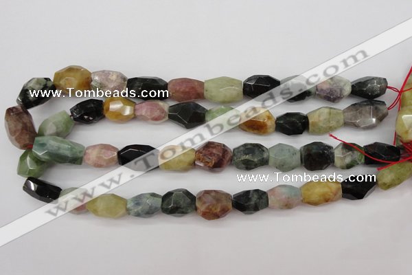 CTO384 15.5 inches 12*16mm – 16*25mm faceted nuggets tourmaline beads