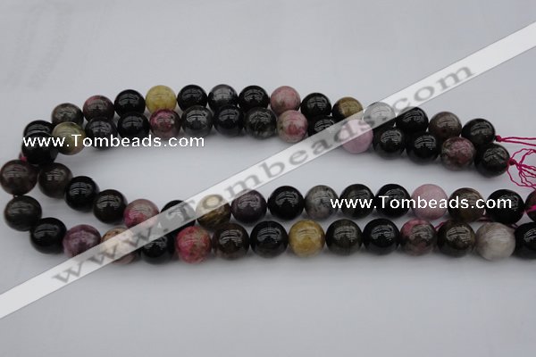 CTO391 15.5 inches 13mm round natural tourmaline gemstone beads