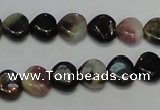 CTO40 15.5 inches 10*10mm heart natural tourmaline beads wholesale