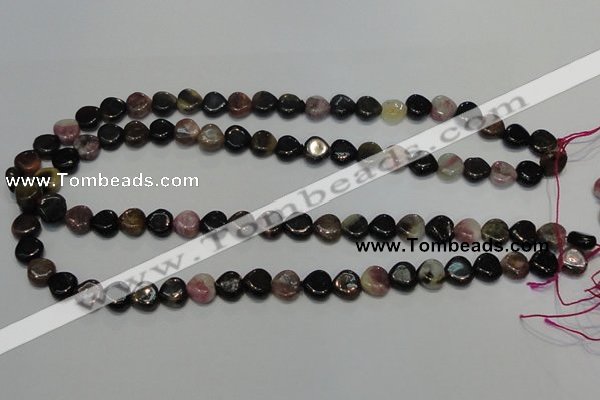 CTO40 15.5 inches 10*10mm heart natural tourmaline beads wholesale