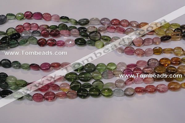 CTO421 15 inches 7*9mm oval natural tourmaline beads wholesale