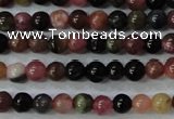 CTO451 15.5 inches 4mm round natural tourmaline gemstone beads