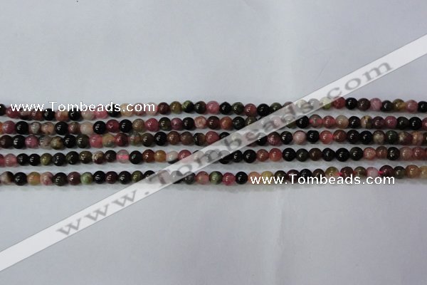 CTO451 15.5 inches 4mm round natural tourmaline gemstone beads