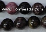 CTO458 15.5 inches 13mm round natural tourmaline gemstone beads