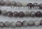 CTO482 15.5 inches 8mm faceted round pink tourmaline gemstone beads