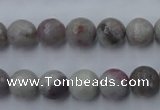 CTO483 15.5 inches 10mm faceted round pink tourmaline gemstone beads