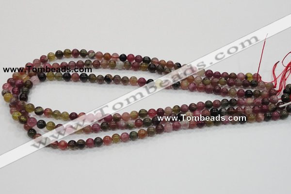 CTO60 15.5 inches 4mm round natural tourmaline gemstone beads