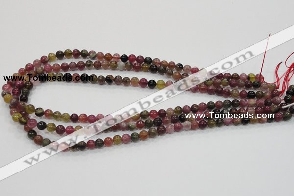 CTO61 15.5 inches 5mm round natural tourmaline gemstone beads