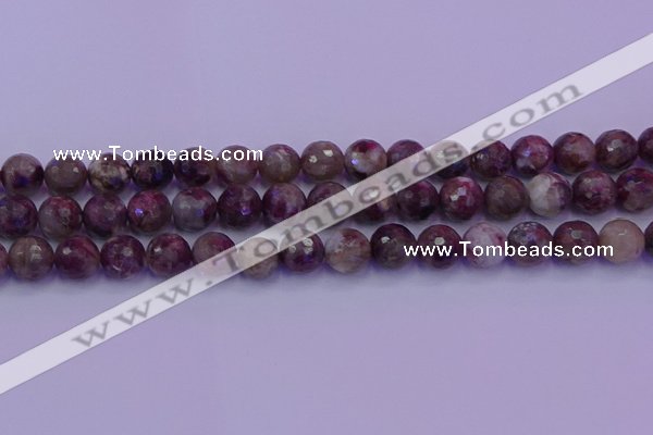 CTO614 15.5 inches 9mm faceted round tourmaline gemstone beads