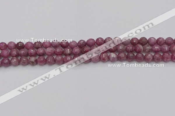 CTO657 15.5 inches 6mm faceted round Chinese tourmaline beads