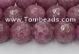 CTO660 15.5 inches 12mm faceted round Chinese tourmaline beads