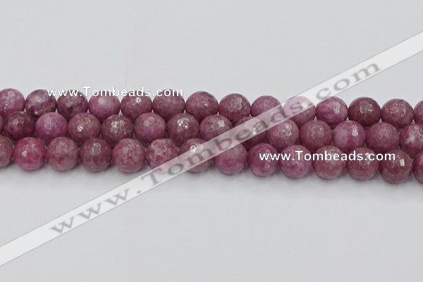 CTO660 15.5 inches 12mm faceted round Chinese tourmaline beads