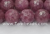 CTO661 15.5 inches 14mm faceted round Chinese tourmaline beads