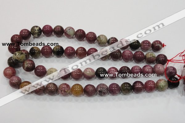 CTO67 15.5 inches 14mm round natural tourmaline gemstone beads