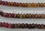 CTO68 15.5 inches 4*6mm rondelle natural tourmaline gemstone beads