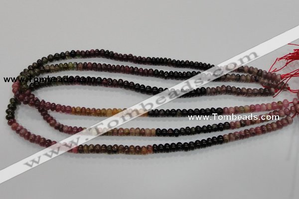 CTO68 15.5 inches 4*6mm rondelle natural tourmaline gemstone beads